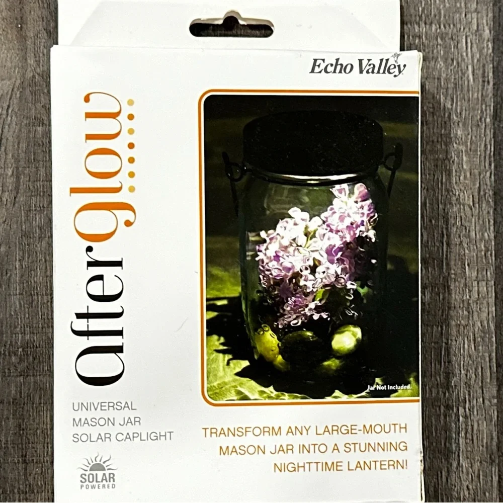 💞 New After Glow Mason Jar Solar Caplight Lantern Kit